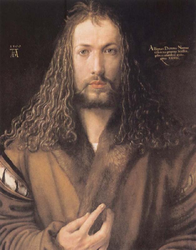 Albrecht Durer Self-protrait in a Fur-Collared Robe